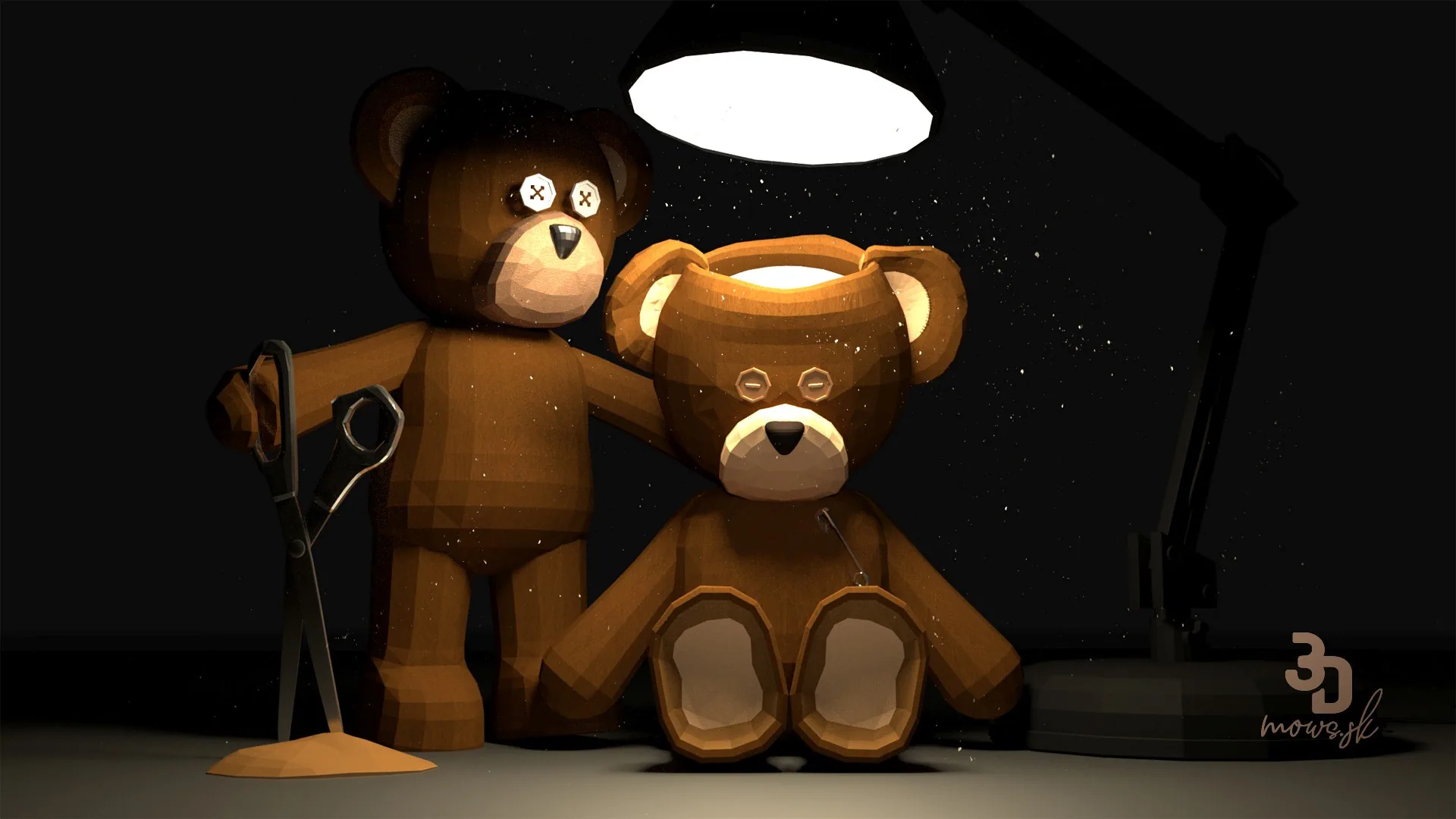 Pôvodný 3D low-poly model